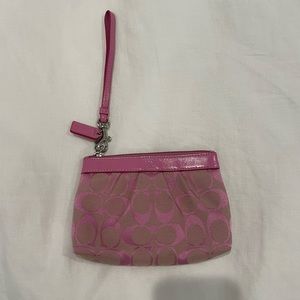 Vintage Coach Pink Wristlet